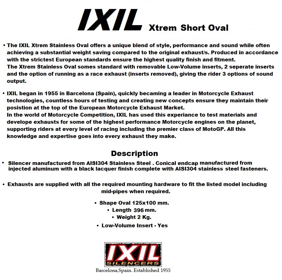 Yamaha XSR900 2016-2021 IXIL Xtrem Black HEXOVAL Full System Exhaust - description image