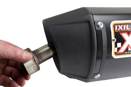 Triumph Speed Four 2002-2005 IXIL Xtrem Black HEXOVAL Bolt-on Exhaust - description image